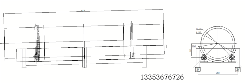 滾筒落砂機結構圖（tú）