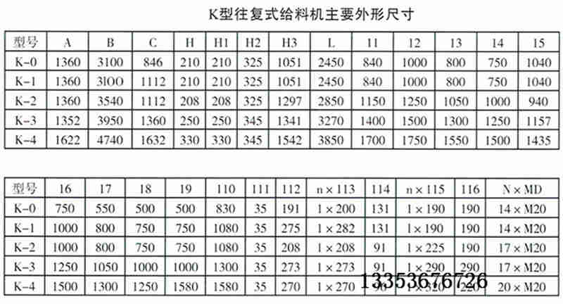 K往複式給煤機